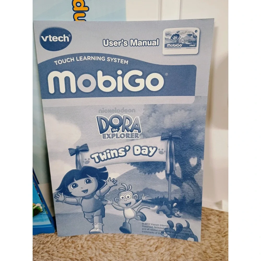 VTech MobiGo Dora the Explorer Twins Day Game Cartridge‎ with Case and Manual